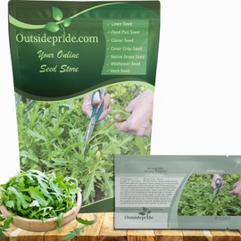 Outsidepride Arugula & Microgreens Seeds - 1/4 lb. Annual, Easy to Grow & Pollinator Friendly, Herb Seeds for Planting Fast Growing, Flavorful & Edible Greens for Culinary Dishes & Herb Gardens