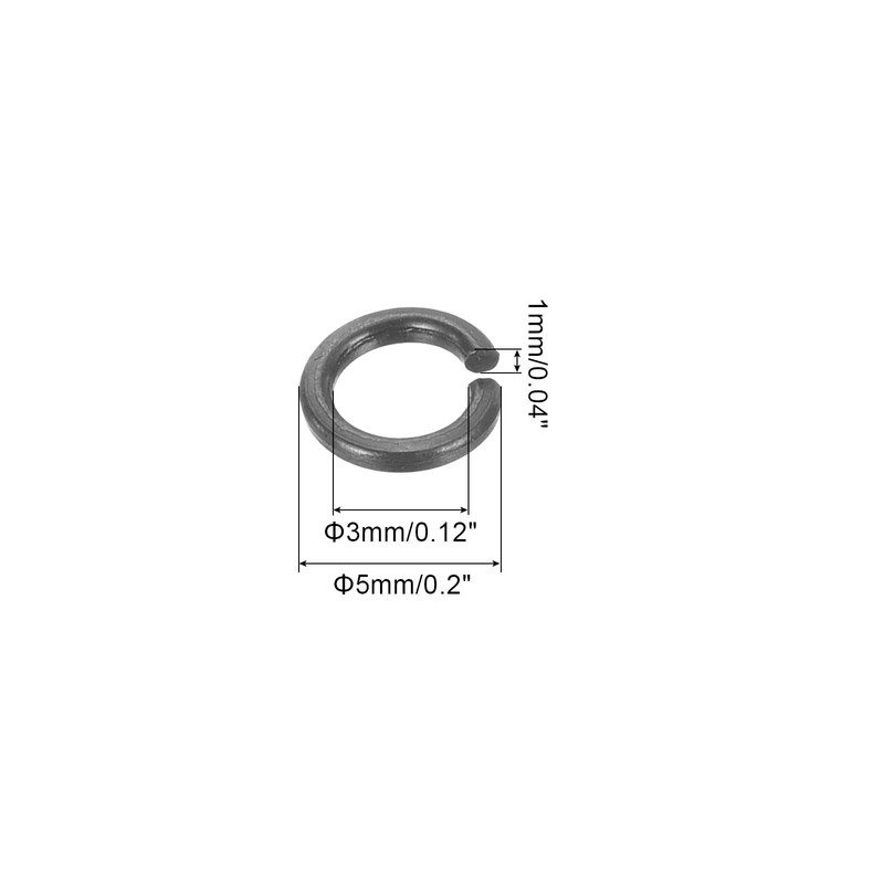 sourcing map Split Lock Washer, M3 304 Stainless Steel Spring