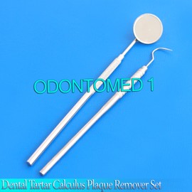 ODM 2 Pcs Dental Tartar Calculus Plaque Remover,Tooth Scraper & Dental Mirror,Pr-158