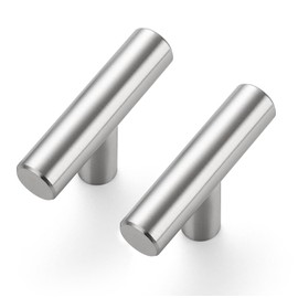 Ravinte 5 Pack Kitchen Cupboard Handles Brushed Nickel Wardrobe Handles 50mm Overall Length T Bar Cupboard Handles Bathroom Handle Furniture Drawer Pulls, UKT50LS5