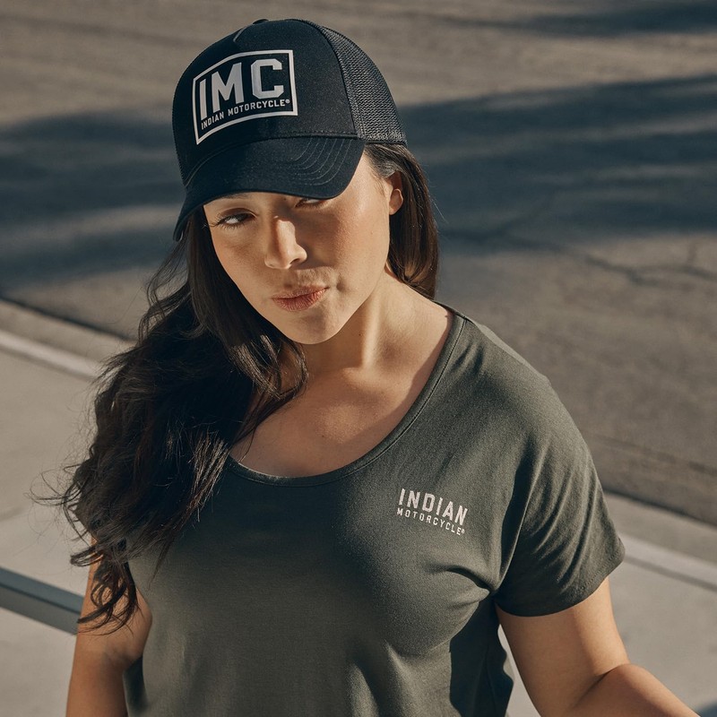 Indian Motorcycle Rectangle IMC Cap, Black