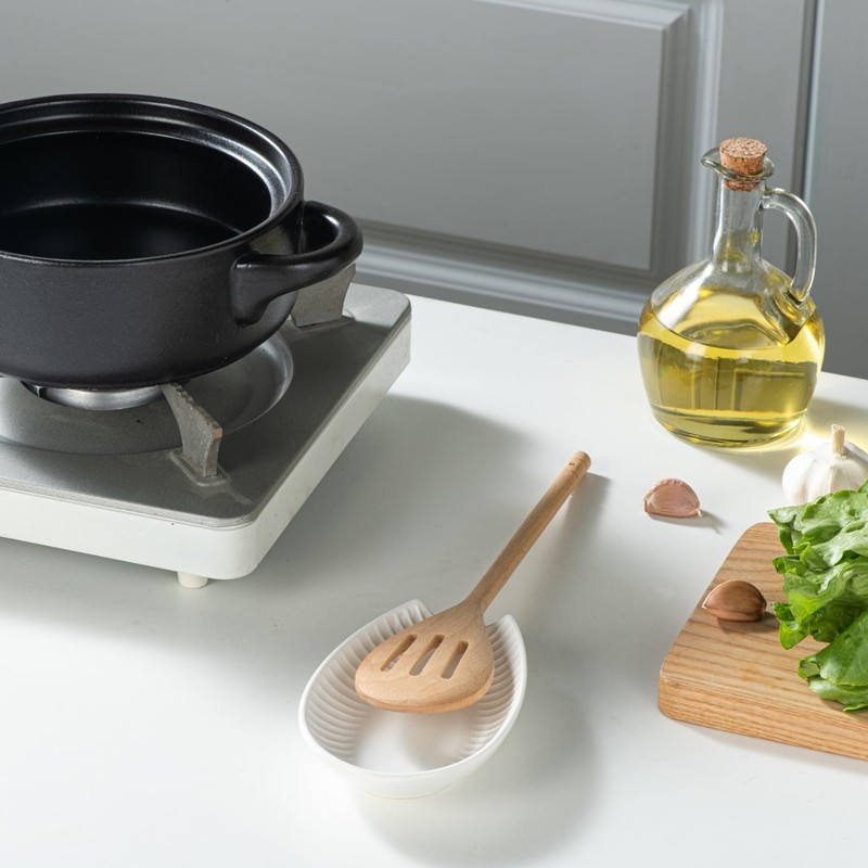 Ceramic Spoon Rest for Stove Top & Kitchen Counter, 5.7"