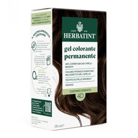 Herbatint Permanent Hair Colour 4D Golden Brown - 170ml | Ammonia Free, 100% Coverage for White Hair | For Sensitive Skin, with 8 Natural Organic Extracts