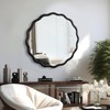 Udorich Enhance Your Space with a Solid Wood Wavy Mirror,