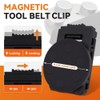 WAZIJ 3pcs Magnetic Tool Belt Clip,Magnet Tool Holder for Belt,Magnetic