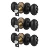 Gobrico 3 Pack Oval Egg Privacy Door Knobs Black Door