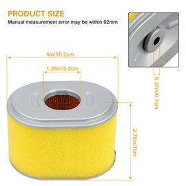 Altamejor Air Filter for Honda GX100 GX110 GX120 GX140 GX160 GX200 EG2200X EG2500XK1 EZ2500 Generator 5hp 5.5hp 6hp Engine 17210-ZE1-507 17210-ZE1-822