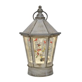 Kurt S. Adler Kurt Adler 9-Inch Battery-Operated LED Snowman Scene Musical Motion Table Piece, Multi