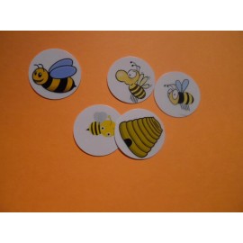 Unbranded Pre Cut One Inch Bottle Cap Images BUMBLEBEE BEE BEES Free Shipping - photo, 25 images