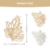 2 Pcs Leaf Hair Clips Exquisite Hollow Out Leaves Shaped