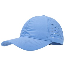 PivotWing 4-Panels Perforation Baseball Cap - Lightweight Breathable for All Sports, sky blue