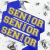 6pcs Royal Blue Senior 2026 Sashes with Gold Glitter Printing