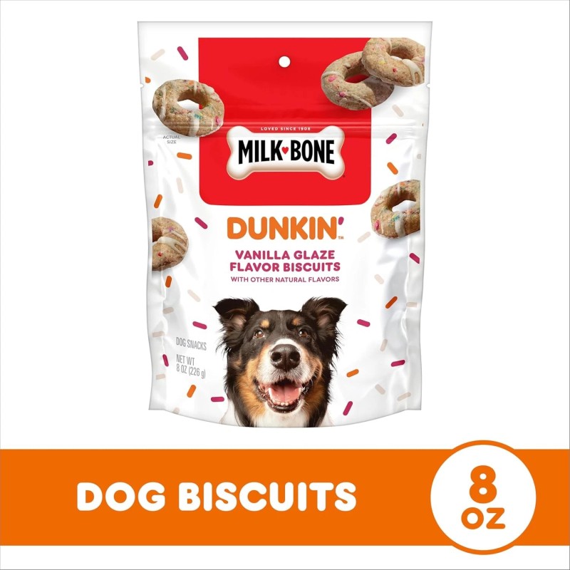 Milk-Bone Limited Edition Dunkin' Vanilla Glaze Flavor Biscuit Dog Treats