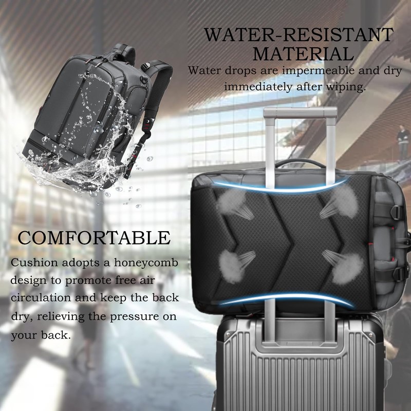 Somago Laptop Backpack Carry On Water Resistant Durable Daypack Backpack