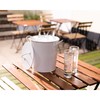 bar@drinkstuff Galvanised Steel Insulated Ice Bucket White - Metal Party