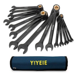 Kit Herramientas Yiyeie Mecanicas Llaves Combinadas De Matraca 15pc Y0052 Negro
