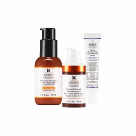 Kiehl's Stay Bright Day & Night SET, Line-Reducing Concentrate 50 ml + Line-Reducing Eye Serum 15 ml + Retinol Micro-Dose Serum 10 ml, Disminuye Arrugas y Ojeras