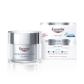 Eucerin Hyaluron-Filler Day SPF 30 50ml, Anti-Wrinkle Day Cream for Refined Skin, Nourishing Triple-Effect Anti-Ageing Moisturiser with Hyaluronic Acid