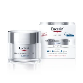 Eucerin Hyaluron-Filler Day SPF 30 50ml, Anti-Wrinkle Day Cream for Refined Skin, Nourishing Triple-Effect Anti-Ageing Moisturiser with Hyaluronic Acid