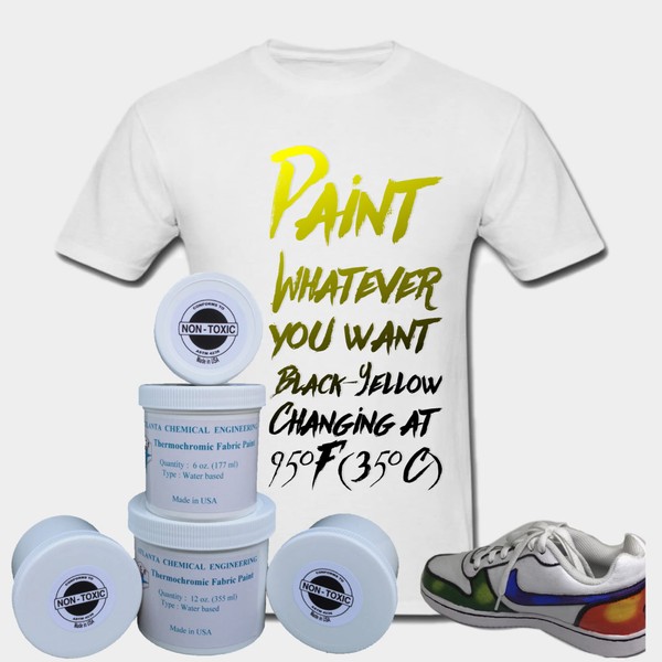 Temperature Activated Body Heat Reactive Color Changing Thermochromic Fabric Paint