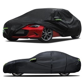 Car Cover Custom Fit for Mazda Miata MX-5 1989-2025,6 Layers Truck Cover Waterproof All Weather for Automobiles,Outdoor Full Exterior Cover,Rain, Sun, Wind Protection,Black