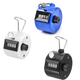 YREYBN 3 Pcs Hand Tally Counters, 4-Digit Number Count Clicker Counter, Clicker Counter, Hand Mechanical Counters Clickers Pitch Counter for Coaching, Knitting, Fishing, Golf, Sport Coach