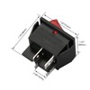 Baomain Red Light SPDT ON/Off Snap in Boat Rocker Switch