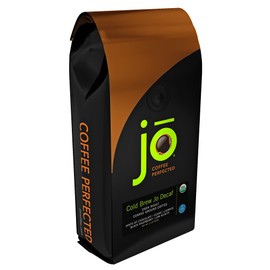 COLD BREW JO DECAF: 2 lb. Coarse Ground USDA Organic Decaf Coffee, Dark French Roast, Swiss Water Process, Soft Velvety Texture, Low Acidity, Fair Trade Kosher, Gluten Free, Non-GMO, Chemical Free
