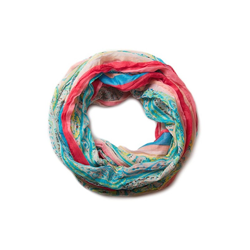 styleBREAKER loop tube scarf with stripes and paisley pattern 01018004,