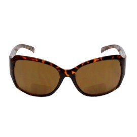Calabria RE3560BF-AP BiFocal Sunglasses +1.75 Tortoise Havana Gold Cheetah/Amber Brown Womens Bi-Focal Sun Readers Fashion