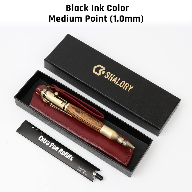 SHALORY Bolt Action Pen with Compass & Extra Refill, Valentine's