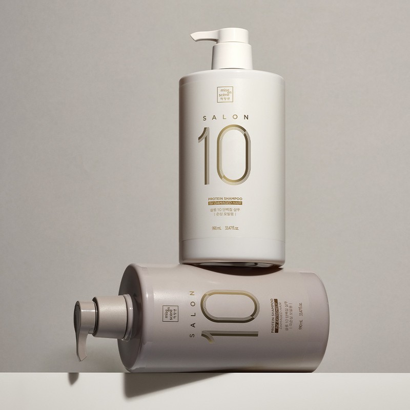 미쟝센 살롱 10 단백질 샴푸 극손상 모발용, 990ml, 1개 Mise