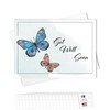 Get Well Soon Cards Bulk Greeting Card Set (Butterflies) 18