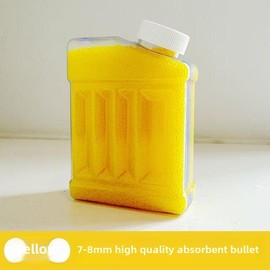 Colored jelly beads about 150000 gel beads crystal marble water absorbing bullet gel ball energy blaster supplement children's toys soft water bullet bubble gel shooter outdoor game supplies for vase filling:_yellow_Large bottle [about 150000 pieces]