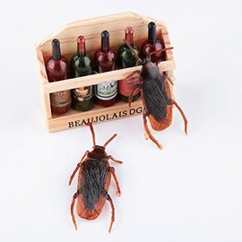 WsjiaboFux 10Pcs Fake Roaches Simulation Fake Rubber Cockroach Favorite Trick Joke Toys Look Real Realistic Plastic Bugs Novelty Cockroach for Party,Easter Novelty and Gag Toys