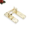 Infinity Decor Set of Polished Brass Victorian Scroll Lever Lock