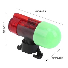 Keenso Outdoor Fishing Alarm Bite Alarm, Set of 2 Fishing Alarms for Rod Fishermen and the Light Bar Alarm Bite Alarm for Night Fishermen