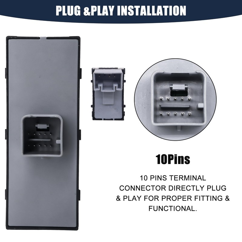 HISports Electric Window Regulator Switch Compatible with VW MK5 MK6