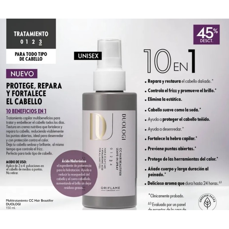 Tratamiento Capilar 10 Beneficios Cc Cream Oriflame