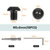 SUPAWAY M5 x 8 mm Rounded Head Screws with Hex