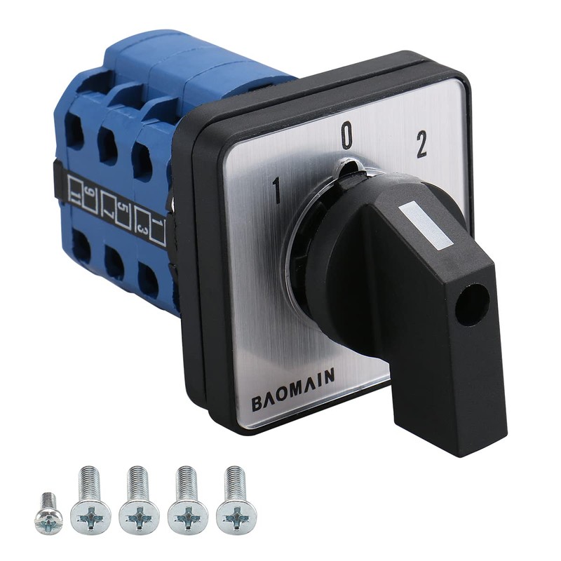 Baomain 660V 20A On-Off-On 3 Positions 12 Terminals Changeover Control