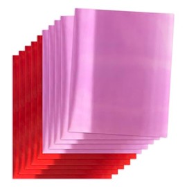 Hygloss Metallic Foil Paper - 20 Sheets Pink and Red Shiny Papers - 8.5x10 Inches - Ideal Foil Papers for Crafts - Shiny Craft Paper Sheets
