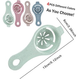 4PCS Egg White Separator Bamutu Egg Yolk White Separator Egg Separator Egg Whites Strainer Filter Divider Egg Separator Tool Kitchen Baking Gadget