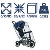 Lorelli Universal rain cover, children's tricycle, protection against rain and