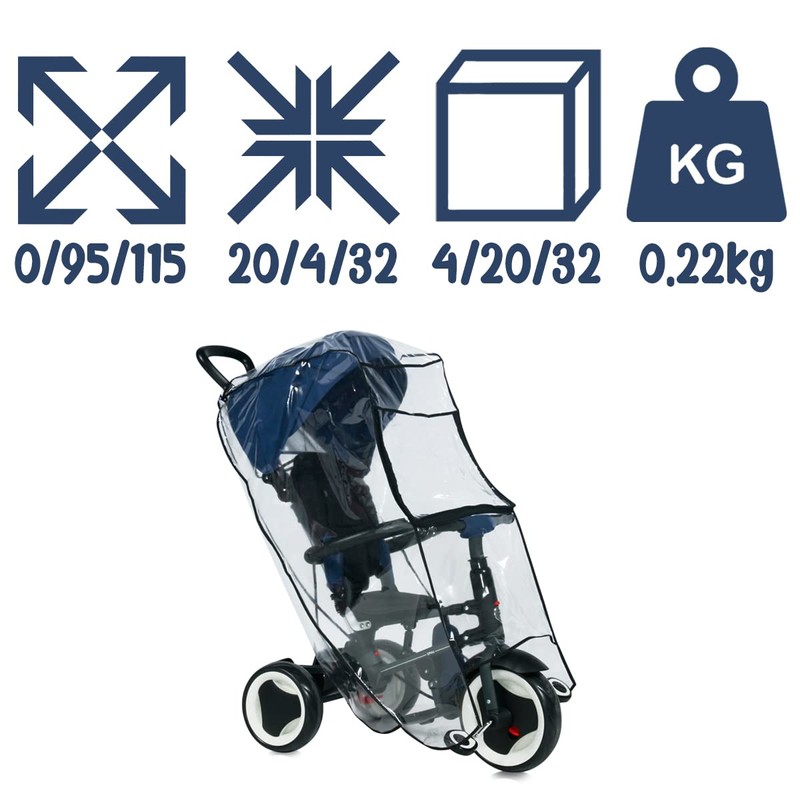 Lorelli Universal rain cover, children's tricycle, protection against rain and