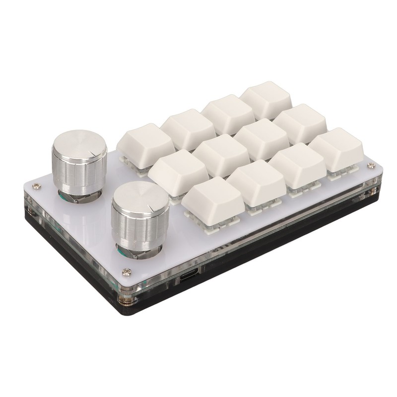 Mini 12 Key Keypad with 2 Knob Blue Switch DIY
