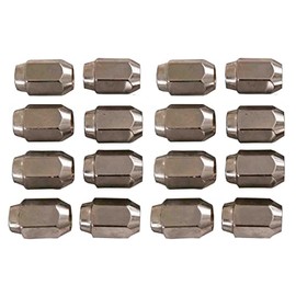 16 Pack of Chrome Lug Nuts 1/2-20 Size Club Car & EZGO Golf Carts