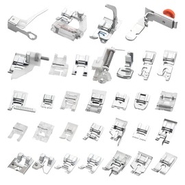 XINGYHENG 32PCS Multifunctional Sewing Machine Presser Feet Set Sewing Machine Spare Parts Accessories for Most Household Sewing Machine Low Shank Sewing Machines