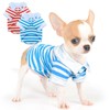 2 Pieces Stripe Dog T-Shirt Teacup Chihuahua Dog Clothes for