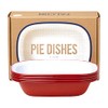 Falcon Enamelware Enamel Pie Dishes Set of 4 - Pillarbox